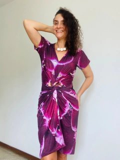 Vestido Torcido Jersey Orquidea Vinho na internet