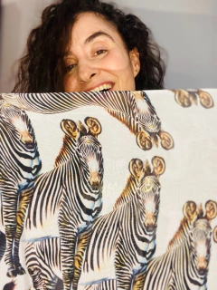 Lenço Chiffon 140x100cm Zebra - loja online