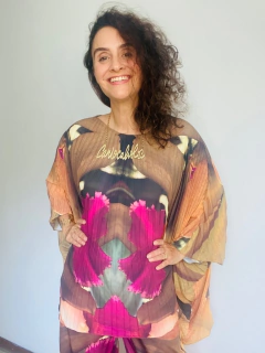 Camiseta Plissada Crepe Orquidea Amarelo - buy online