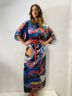 Vestido T Longo Cetim Arabesco on internet