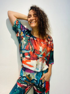 Camiseta Morcego Cetim Joan Green