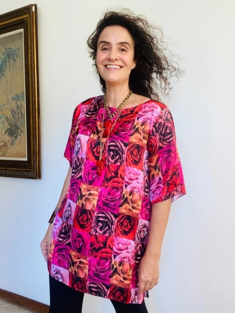 Camiseta Básica Cetim Le Rose