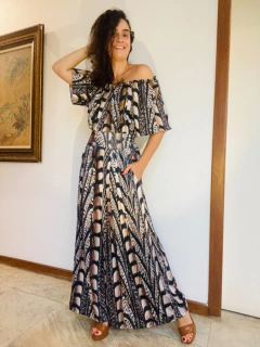 Blusa Cigana Crepe Faisão Corrido - comprar online