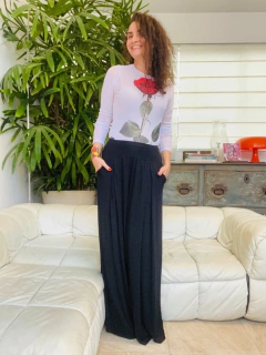 Blusa Pele Tule Rosa Branca - ALESSA