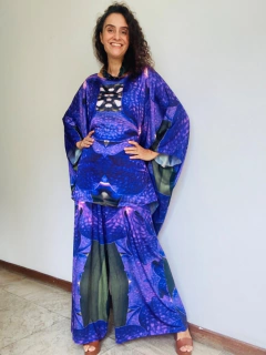 Calça Evasê Jersey Orquidario Roxo - buy online