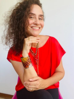 Imagem do Camiseta Kaftan Cetim Vermelho