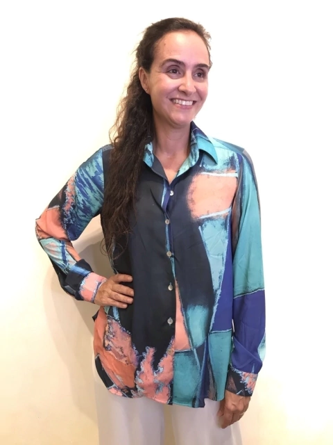 Camisa Social Crepe Moinho Invert