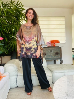 Camiseta Maxi Cetim Monet Amarelo - buy online