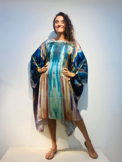 Vestido Maxi Curto Cetim Munch - ALESSA