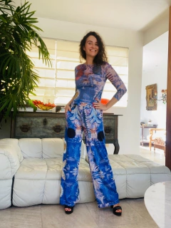 Blusa Pele Tule Paul Klee Azul on internet