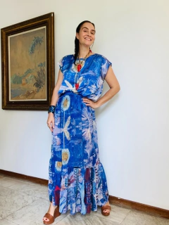 Camiseta Kaftan Cetim Paul Klee Azul - online store