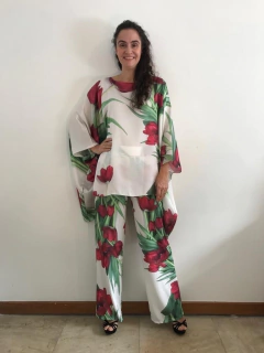 Camiseta Maxi Cetim Tulipa Vermelha - buy online