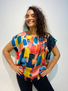 Camiseta Kaftan Cetim Fabienne - comprar online