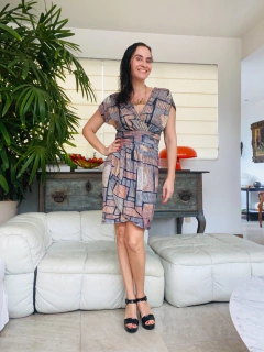 Vestido Tulipa Jersey Paul Klee Cinza - ALESSA