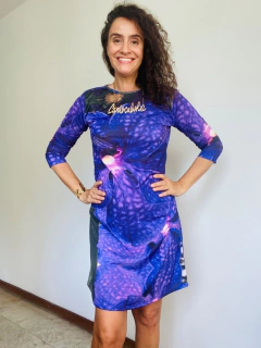 Image of Vestido Tubo 3/4 Jersey Orquídea Roxo