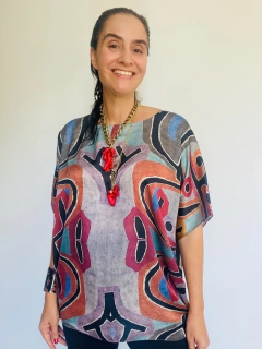 Camiseta Morcego Cetim Paul Klee Rosa on internet