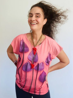 Camiseta Kaftan Jersey Antúrio Rosa - buy online