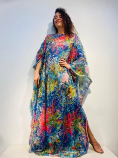 Vestido Maxi Longo Paetê Colori na internet