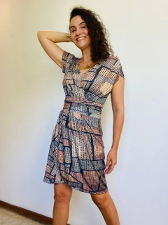 Vestido Tulipa Jersey Paul Klee Cinza on internet