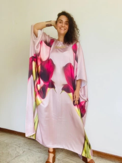 Vestido Maxi Longo Cetim Calla Vermelha - ALESSA