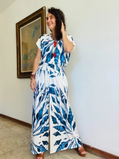 Calça Evasê Jersey Concha Azul - comprar online