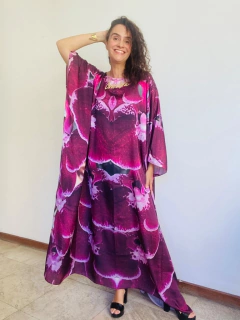 Vestido Maxi Longo Cetim Orquidea Vinho