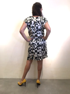 Vestido Kaftan Seda Xadrez PB - comprar online