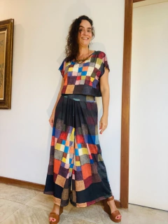 Camiseta Cropped Jersey Paul Klee Colorido - ALESSA