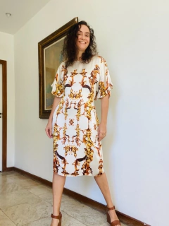 Vestido Asa Seda Castiçal Branco - ALESSA