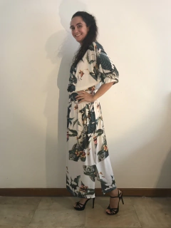 Vestido Longo Lastex Jersey Birds - ALESSA