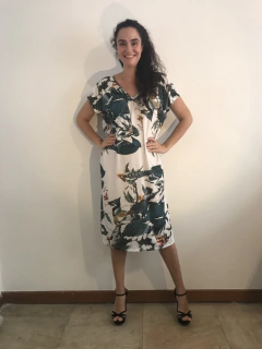 Vestido Curto Kaftan Jersey Birds