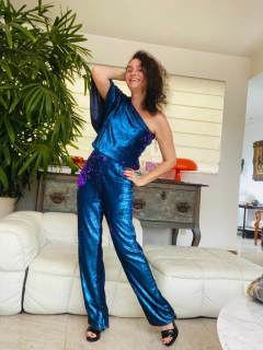 Macacão Paetê Azulão - comprar online