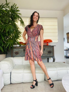 Vestido Tulipa Jersey Paul Klee Vermelho - loja online