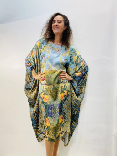 Vestido Maxi Curto Cetim Arara Verde