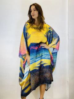 Vestido Maxi Curto Cetim Balneário