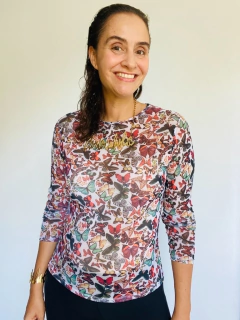 Blusa Pele Tule Borboletas - online store