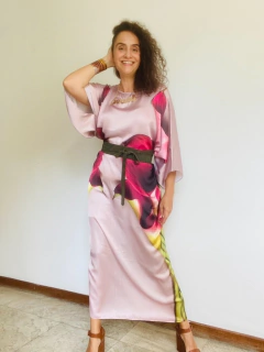 Vestido Maxi Longo Cetim Calla Vermelha
