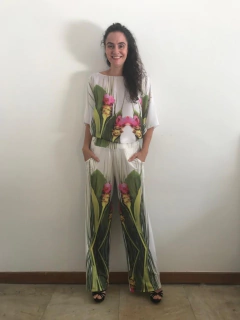 Calça Reta Jersey Folhagem - buy online