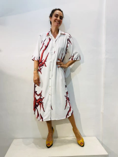 Vestido Chemise Crepe Coral on internet