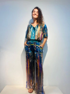 Calça Reta Jersey Munch - ALESSA