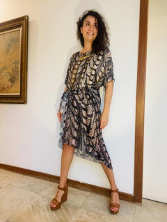 Lenço Chiffon 140x100cm Faisão Corrido - loja online