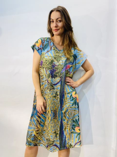 Vestido Kaftan Curto Jersey Arara Verde on internet