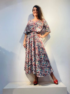 Saia Evasê Tafetá Borboletas - comprar online