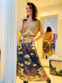 Imagem do Saia Reta Jersey Monet Amarelo