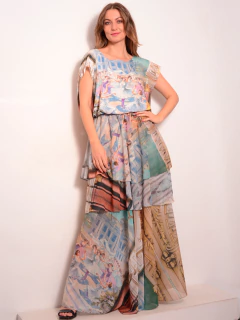 Saia Longa 360 Chiffon Afresco Varanda