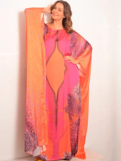 Vestido Maxi Longo Cetim Samba Laranja - buy online