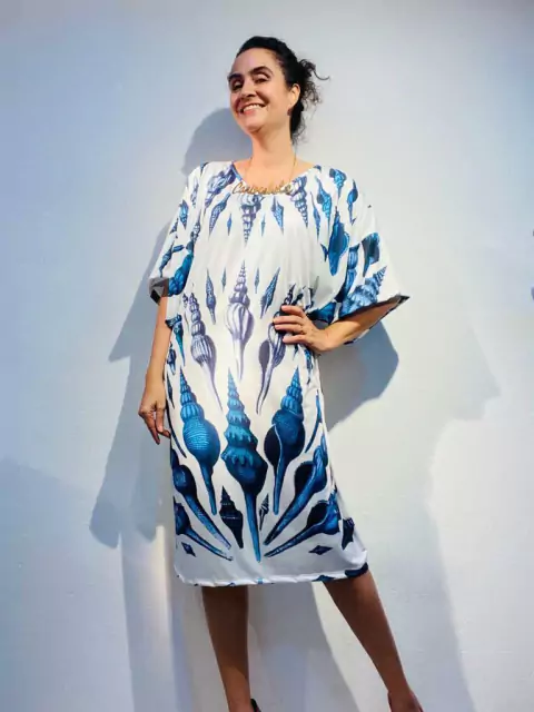 Vestido T Jersey Concha Azul