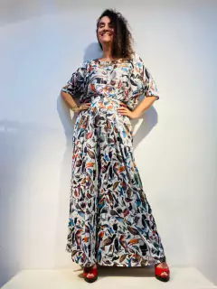 Calça Pantalona Jersey Pássaros - ALESSA