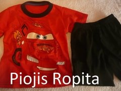 set 2p cars rayo mcqueen remera y bermuda