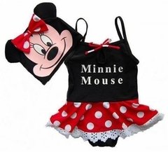 Trajes De Baño 2P Importado Disfraz Minnie con volado y gorro